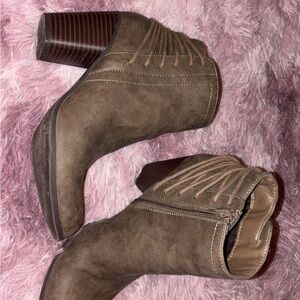 Madden Girl Taupe Ankle Booties